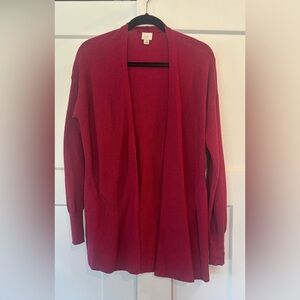 A New Day Red/Pink Knit Cardigan Sweater